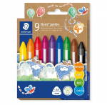 Rasvakriit STAEDTLER Noris Jumbo kolmetahuline 9 v&auml;rvi