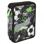 Double decker school pencil case with equipment CoolPack Jumper XL Let's Gol