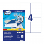 Kleebisetikett AVERY Economy 105x148mm 4 lehel 100 lehte