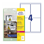 Kleebisetikett pol&uuml;esterkilest ilmastikukindel AVERY Zweckform 99,1x139mm 20l permanentse liimiga (L4774-20)