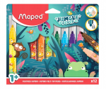 Viltpliiatsid MAPED Jungle Fever Jumbo 12 v&auml;rvi