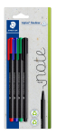 Pastapliiats korgiga STAEDTLER triplus&reg; fineliner 334 0,3mm 4 v&auml;rvi komplekt