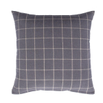 Padi LINEN 45x45cm, lukuga, hall ruut, 100% linane, kangas 120