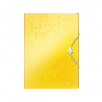 Plastmapp A4 kummiga LEITZ WOW kollane