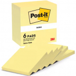 M&auml;rkmepaber 76x76mm POST-IT kanaari kollane 6x100 lehte