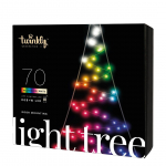 Twinkly Light Tree 2D, 100 LED, IP44, 2 m, must - Nutikas j&otilde;ulupuu