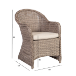 Tool TOSCANA 60x69xH86cm, beež