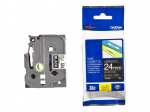 Brother TZe-355 (TZE355) Laminated Labelling Tape Cassette, White On Black 24mm, 8m