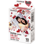 Fujifilm Instax Mini Heart Sketch, 10 tk - Fotopaber