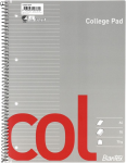 Kaustik spiraalk&ouml;ites A4 jooneline BANTEX College Pad kartongkaaned 70 lehte