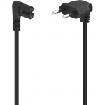 Hama Power Cord, 2-pin 90&deg;, 1,5 m, must - Voolukaabel