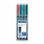 Permanentne marker OHP STAEDTLER Lumocolor 318 F 0,6mm 4 v&auml;rvi komplekt