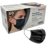 Meditsiiniline kaitsemask FinTurk Canbey TYPE II R &uuml;hekordne 3-kihiline must 50tk