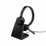 Jabra Evolve 65 TE MS Stereo Link390a Wireless Headset, Bluetooth, USB-A, Charging Stand, Black
