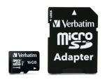 Verbatim 44082 Premium U1 Micro SDHC Memory Card 16GB + microSD to SD Adapter