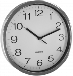 Seinakell diameeter 31cm h&otilde;bedane raam ja mustad numbrid