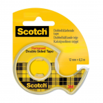 Kleeplint alusega SCOTCH D136 12mm x 6,3m kahepoolne l&auml;bipaistev