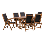 Aiam&ouml;&ouml;blikomplekt FABIOLA laud ja 6 tooli