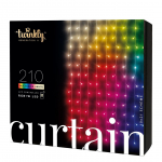 Twinkly Curtain, j&otilde;ulukardin, 210 LED, IP44, must - Nutikad j&otilde;ulutuled