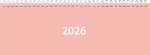 Lauakalender Classic plastkaaned pastelne roosa 00300/40423