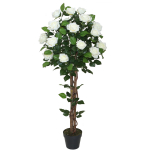 Kunstpuu ROSE TREE, H120cm, 2 t&uuml;vega, must pott