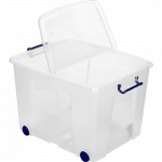 Plastkast kaanega ratastel FELLOWES 75L (34.5 x46x61cm)