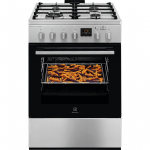 Electrolux 600 Seeria SteamBake, 58 L, laius 60 cm, roostevaba teras - Gaasipliit elektriahjuga