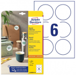 Kleebisetikett AVERY ZWECKFORM Q80mm 10 lehte eemaldatav (6229REV-10)