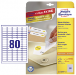 Kleebisetikett AVERY Zweckform 35,6x16,9mm 25 lehte eemaldatav (L4732REV-25)