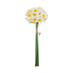 Kunstlill FLOWERLY H40cm 6tk nartsissid kimbus, valge