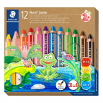 V&auml;rvipliiatsid STAEDTLER Noris Junior 3in1 12 v&auml;rvi + teritaja
