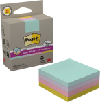 M&auml;rkmekuup 76x76mm POST-IT Super Sticky Recycled pastelsed v&auml;rvid 276 lehte