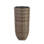 Lillepoti&uuml;mbris WICKER D37xH77cm, plastikpunutis, v&auml;rvus: tumepruun