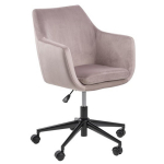 T&ouml;&ouml;tool NORA 58x58xH91cm, vanaroosa, sametkangas, metall