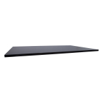 Lauaplaat ERGO 140x80cm, must, melamiinkattega puitlaastplaat
