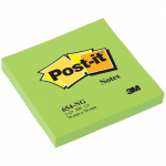 M&auml;rkmepaber 76x76mm POST-IT 654 neoonroheline 100 lehte