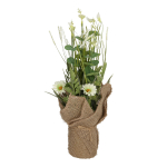 Kunstlill IN GARDEN H35cm, valge &otilde;is, rohuk&otilde;rred potis