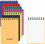 M&auml;rkmeplokk spiraalk&ouml;ites A7 MEMO ruuduline 60 lehte v&auml;rvivalik