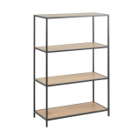 Riiul SEAFORD 77x35xH114cm, tamm, m&ouml;&ouml;bliplaat, metall
