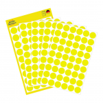 Kleebisetikett AVERY Zweckform Q12mm kollane 270tk (3144)