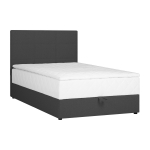 Kontinentaalvoodi LEVI 120x200cm, madratsiga, tumehall, 123x210xH114,5cm