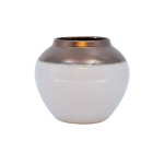Vaas TITAN STONE D20xH18cm, valge/kuld