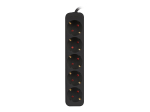 LANBERG Power strip 5x Shuko 3m black
