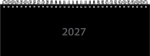 Lauakalender Classic plastkaaned must 00300/40420
