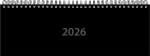Lauakalender Classic plastkaaned must 00300/40420