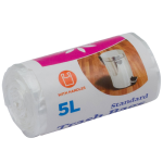 Pr&uuml;gikott sangadega 5L (340x360mm) HDPE 10mic 40 tk/rull l&auml;bipaistvad MCLEAN