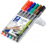 Permanentne marker OHP STAEDTLER Lumocolor 317 M 1,0mm 6 v&auml;rvi komplekt