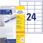 Kleebisetikett AVERY Zweckform Ultragrip 64,6x33,8mm 25+5 lehte (6172)