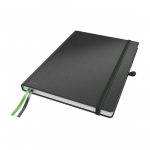 Kaustik raamatk&ouml;ites LEITZ Complete A5 ruuduline kummikinnitusega 80 lehte must