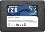 SSD PATRIOT P210 512GB SATA 3.0 Write speed 430 MBytes/sec Read speed 520 MBytes/sec 2,5" TBW 240...